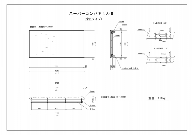 スーパーコンパネくんⅡ(意匠)　標準/半裁タイプ